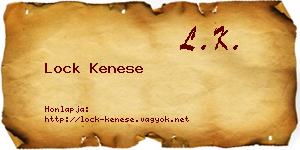 Lock Kenese névjegykártya